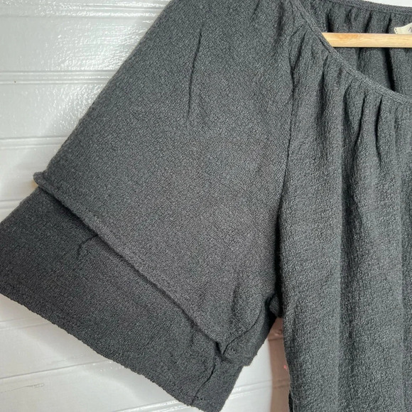 Madewell Women's Black Tiered Sleeve Blouse Size S Casual Loose Fit - Picture 4 of 8